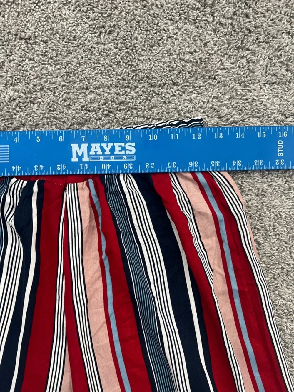 Maze Women’s High-Waisted Red Pink Wide Leg Striped Rayon Palazzo Pants - Size S - Picture 5 of 9